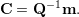 C = Q -1m.